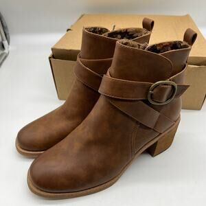BOC by Born Womens Foxy Stacked Heel Booties Size 9M